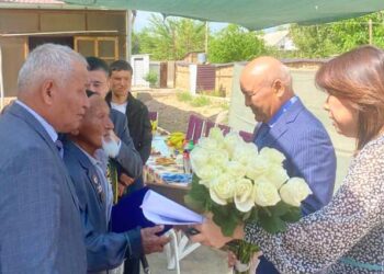 ӨМІРЗАҚ ШӨКЕЕВ САРЫАҒАШТЫҚ АРДАГЕРДІ МЕРЕКЕМЕН ҚҰТТЫҚТАДЫ