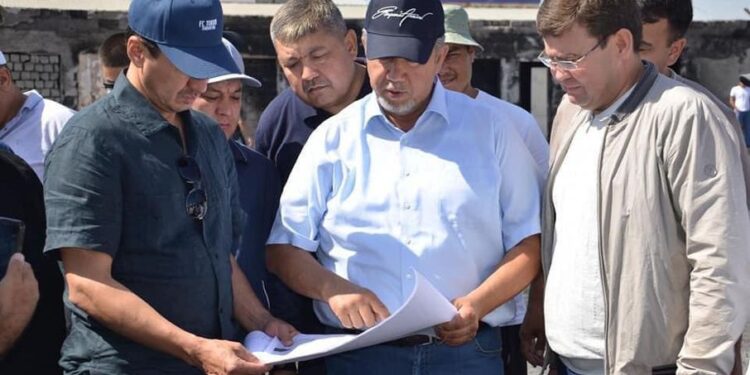 ТҮРКІСТАН: ЖЕТІСАЙДА БАЗАРДЫҢ ҚҰРЫЛЫСЫ БАСТАЛДЫ