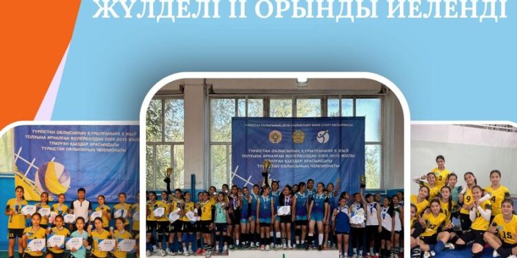 Саурандық оқушылар волейболдан өткен қыздар арасындағы турнирде жеңіс тұғырынан көрінді