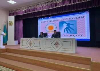 ЖЕТІСАЙДА АДАМ ҚҰҚЫҚТАРЫ ЖӨНІНДЕГІ УӘКІЛДІҢ ТҮРКІСТАН ОБЛЫСЫ БОЙЫНША ӨКІЛІНІҢ ҚАТЫСУЫМЕН ЖИЫН ӨТТІ