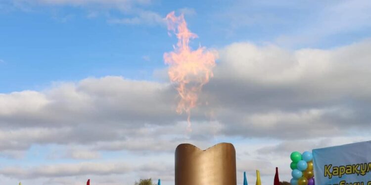 ТҮРКІСТАН: ШАРДАРАДАҒЫ ЖАУШЫҚҰМ АУЫЛЫНА ГАЗ БЕРІЛДІ