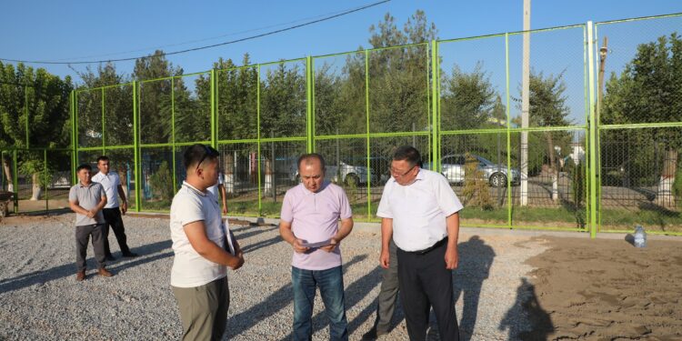 САРЫАҒАШ: ҚЫЗЫЛЖАРДА ЖАҢА СПОРТ АЛАҢЫНЫҢ ҚҰРЫЛЫС ЖҰМЫСТАРЫ ЖҮРГІЗІЛУДЕ