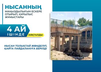 Шымкент: Жаңаталаптағы көпір күрделі жөндеуден өтті