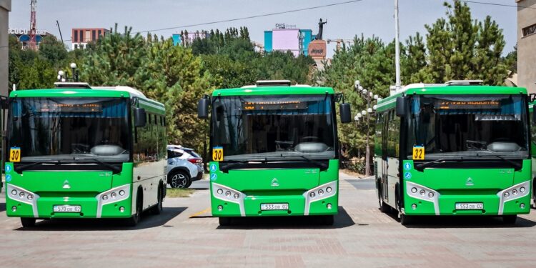 ШЫМКЕНТТЕ ЖАҢА АВТОБУСТАР БАҒЫТҚА ШЫҚТЫ