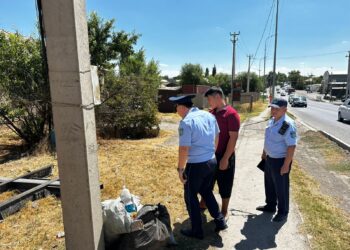 В Шымкенте нарушители порядка и чистоты привлечены к ответственности