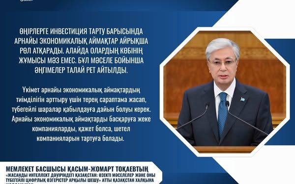 ПРЕЗИДЕНТ АЙМАҚТАРДЫҢ ИНВЕСТИЦИЯЛЫҚ ТАРТЫМДЫЛЫҚ ИНДЕКСІН ЕНГІЗУДІ ТАПСЫРДЫ