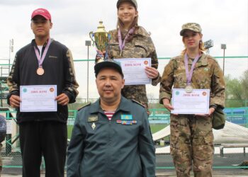 В Алматы прошел военно-патриотический сбор молодежи «Жас бүркіт-2026»