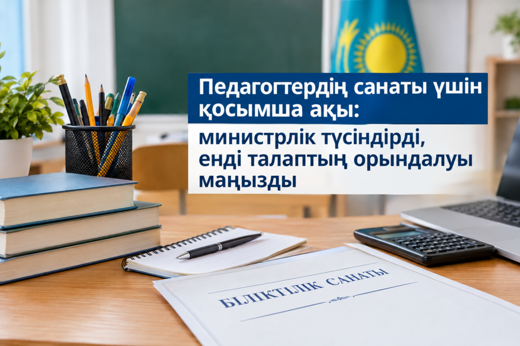 Педагогтердің санаты үшін қосымша ақы: министрлік түсіндірді, енді талаптың орындалуы маңызды